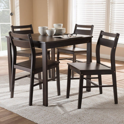 Baxton Studio - Lovy Dining Set in Espresso Brown - Lovy Dining Set view 4