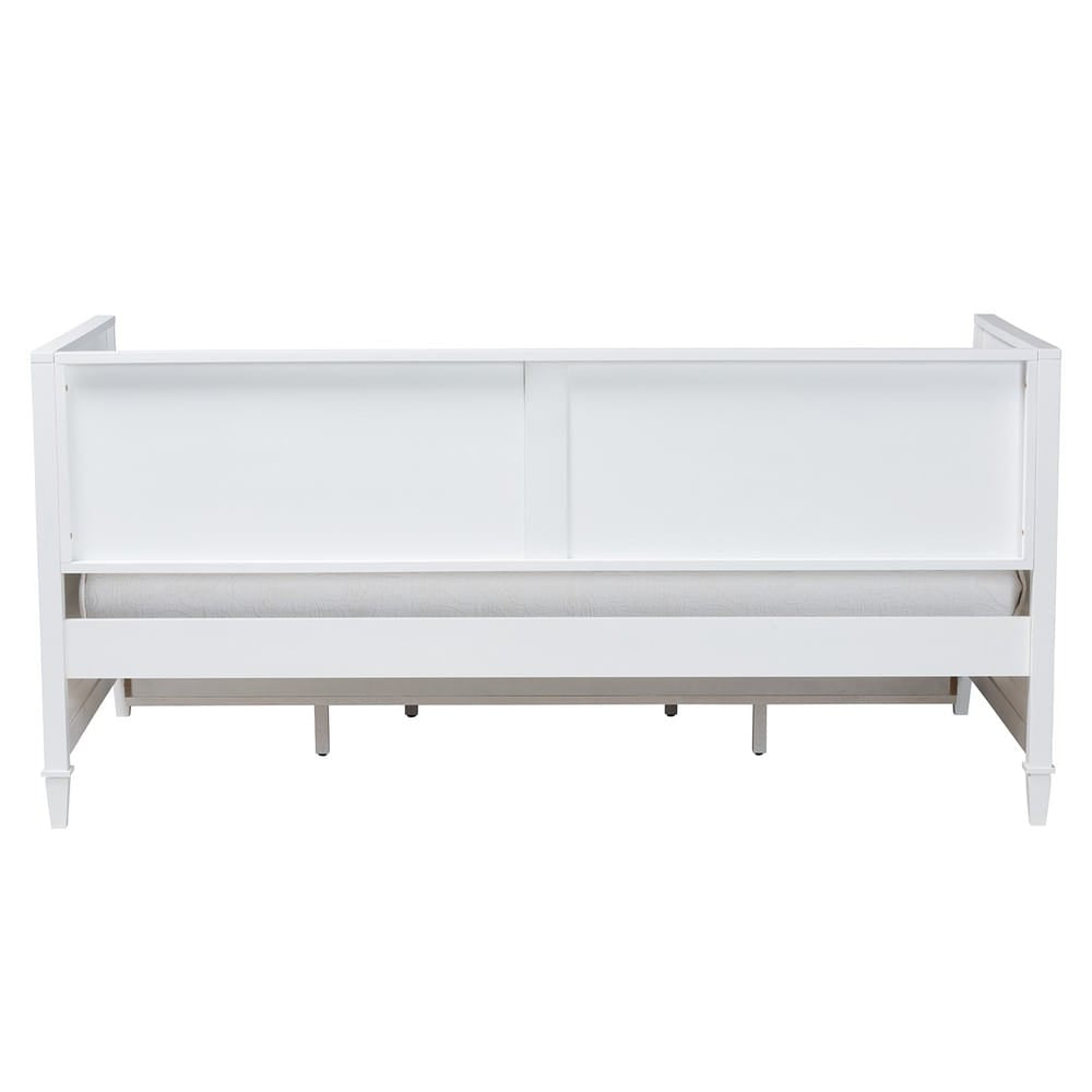 Baxton Studio - Lowri Twin Size Daybed in White/Gold - Lowri-White-Daybed-3DW-Twin view 8