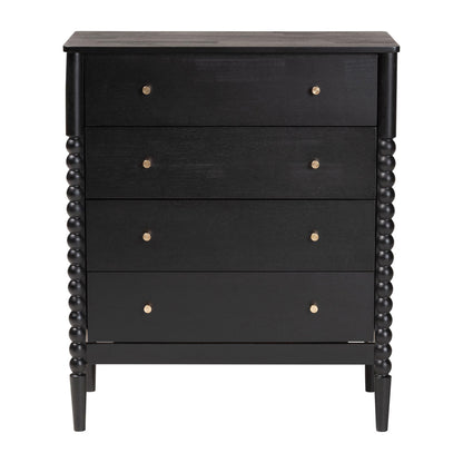 Baxton Studio - Lucera Chest in Black - MG9011-Black-4DW-Chest view 3