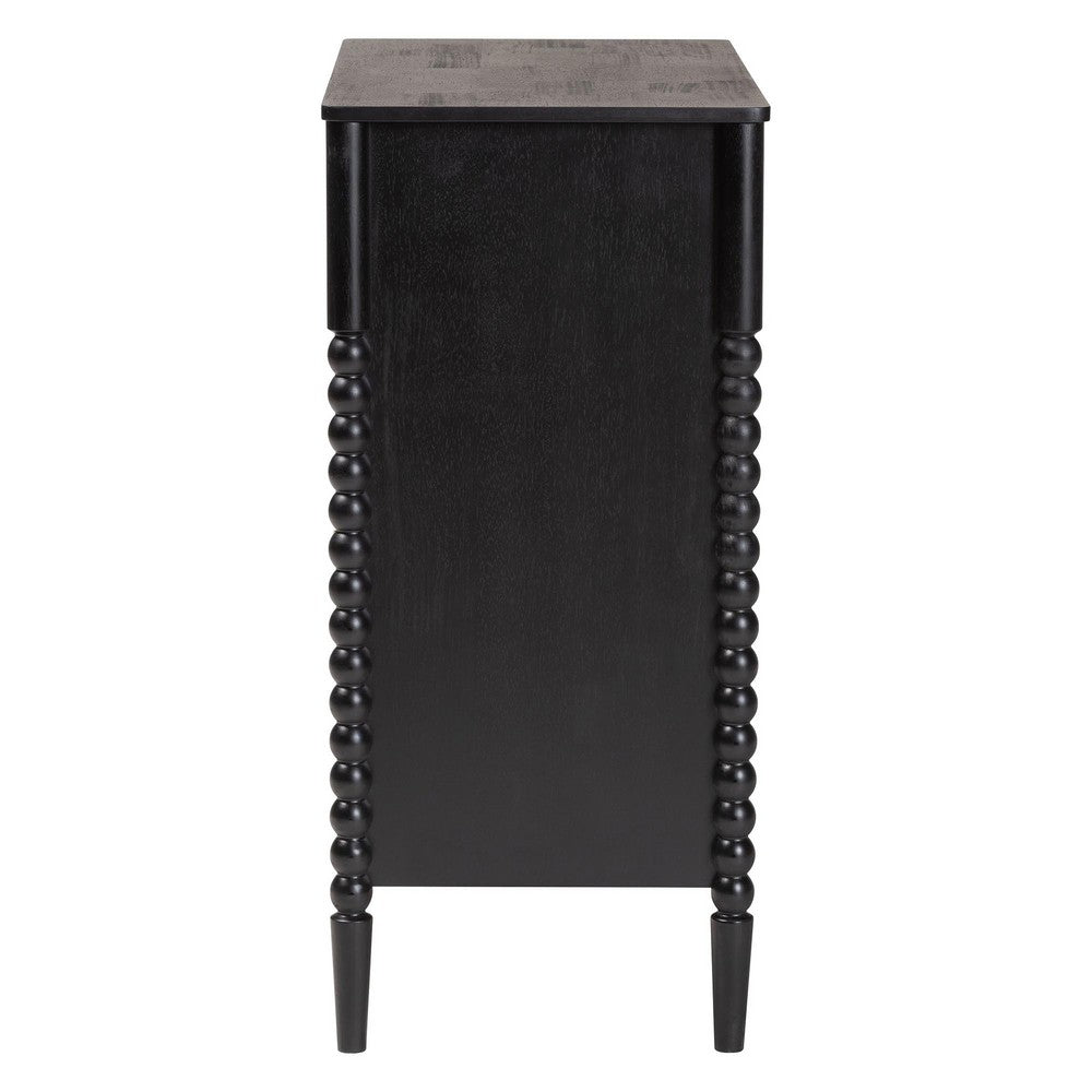 Baxton Studio - Lucera Chest in Black - MG9011-Black-4DW-Chest view 4