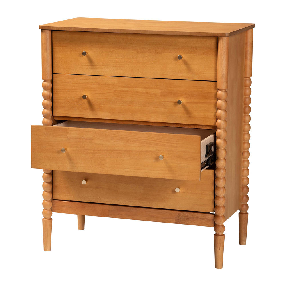 Baxton Studio - Lucera Chest in Oak Brown - MG9011-NT Oak-4DW-Chest view 2