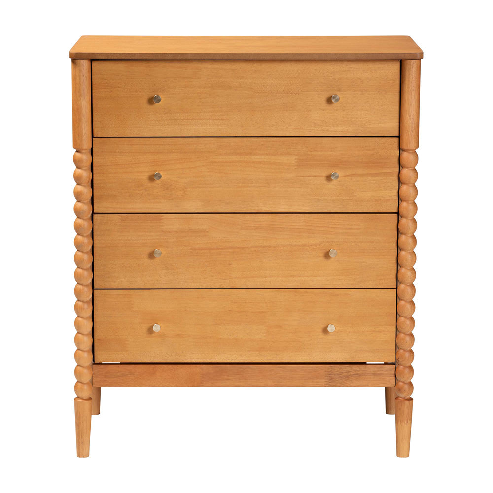 Baxton Studio - Lucera Chest in Oak Brown - MG9011-NT Oak-4DW-Chest view 3