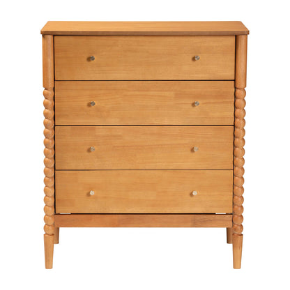 Baxton Studio - Lucera Chest in Oak Brown - MG9011-NT Oak-4DW-Chest view 3