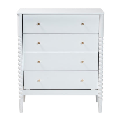Baxton Studio - Lucera Chest in White - MG9011-White-4DW-Chest view 3