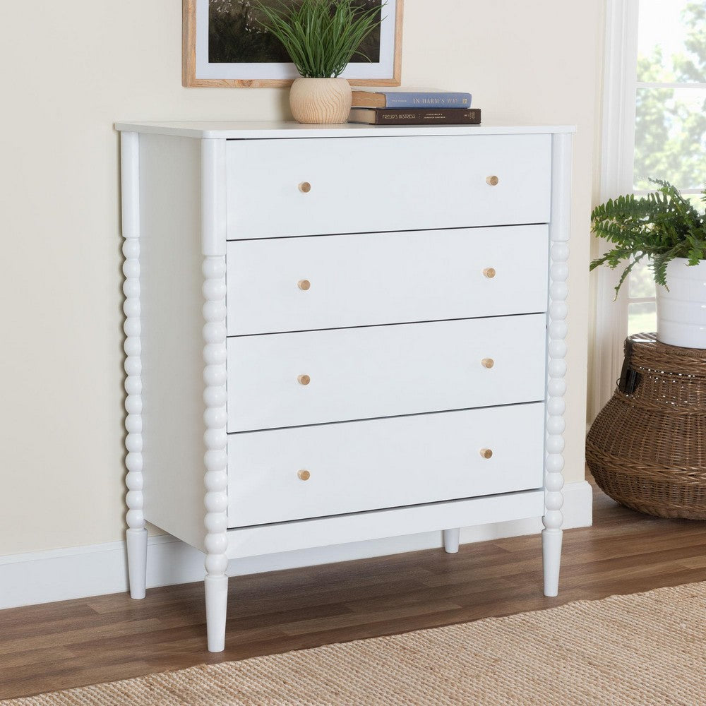 Baxton Studio - Lucera Chest in White - MG9011-White-4DW-Chest view 8