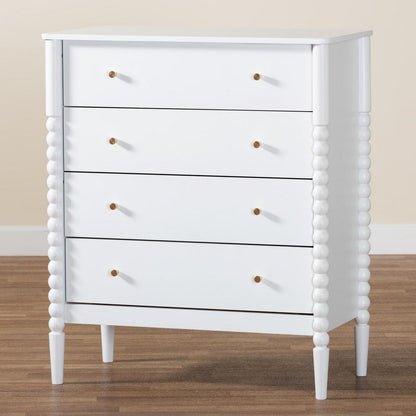 Baxton Studio - Lucera Chest in White - MG9011-White-4DW-Chest view 9