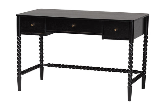 Baxton Studio - Lucera Desk - MG9011-4-Black-Writing Desk view 1