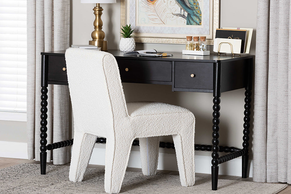 Baxton Studio - Lucera Desk - MG9011-4-Black-Writing Desk view 2