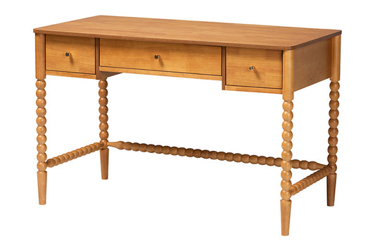 Baxton Studio - Lucera Desk - MG9011-4-NT Oak-Writing Desk view 1