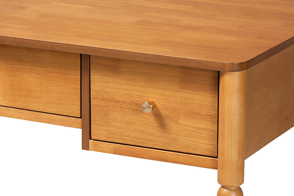 Baxton Studio - Lucera Desk - MG9011-4-NT Oak-Writing Desk view 7