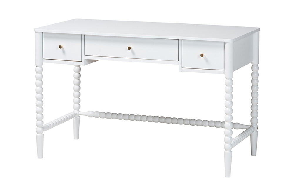Baxton Studio - Lucera Desk - MG9011-4-White-Writing Desk view 1