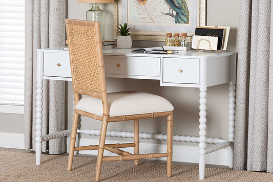 Baxton Studio - Lucera Desk - MG9011-4-White-Writing Desk view 2