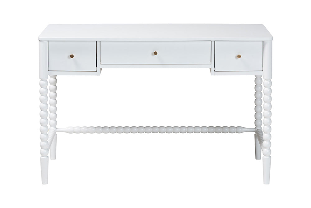 Baxton Studio - Lucera Desk - MG9011-4-White-Writing Desk view 4