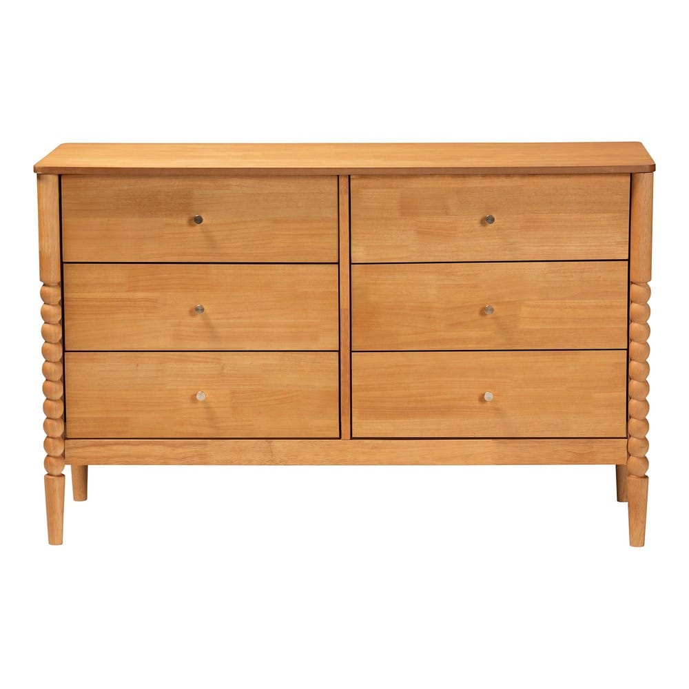 Baxton Studio - Lucera Dresser in Oak Brown - MG9011-NT Oak-6DW-Dresser view 4