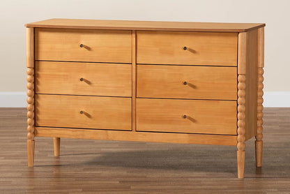 Baxton Studio - Lucera Dresser in Oak Brown - MG9011-NT Oak-6DW-Dresser view 10