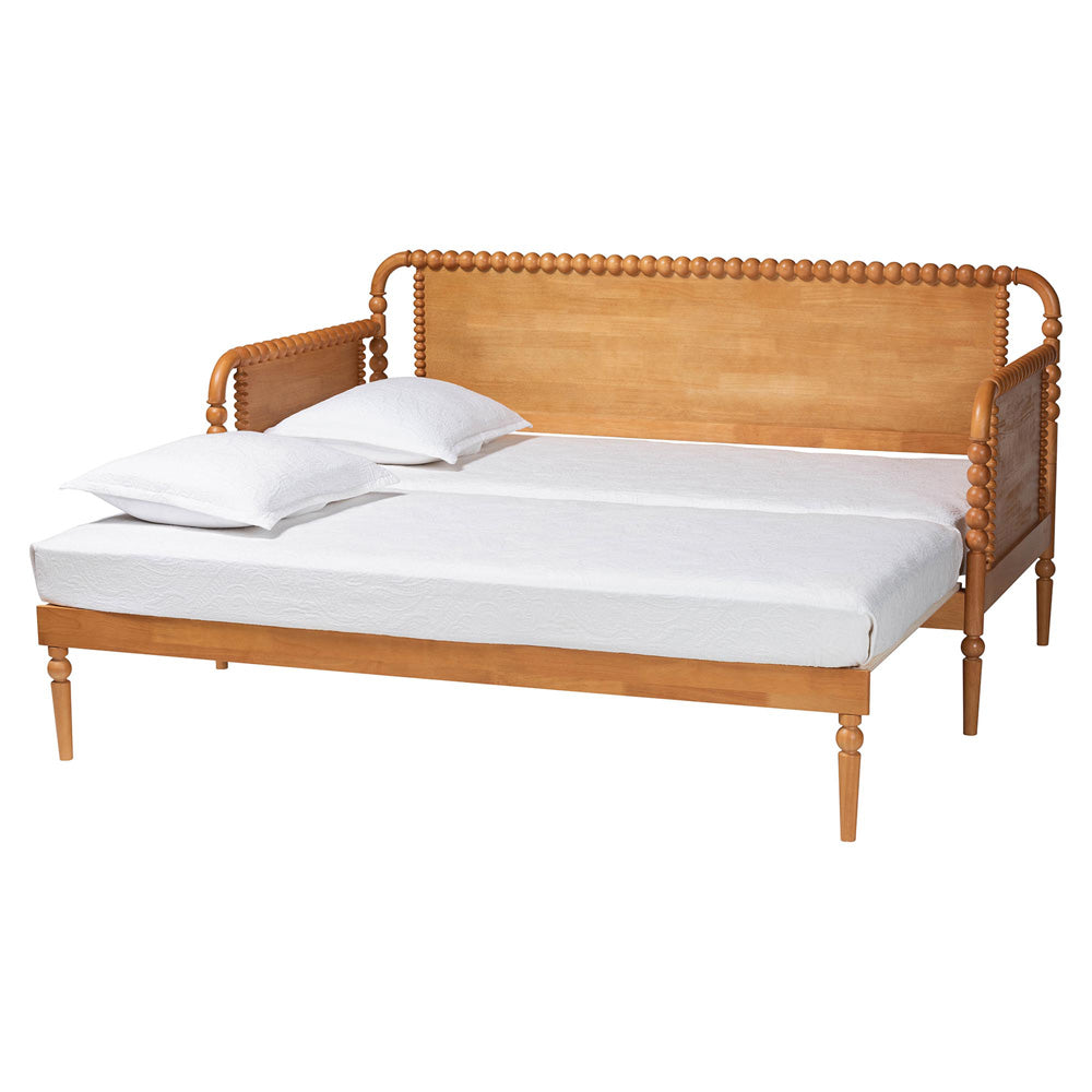 Baxton Studio - Lucera Expandable Daybed in Oak Brown - MG0110-5-NTOak-Twin to King-Daybed view 2