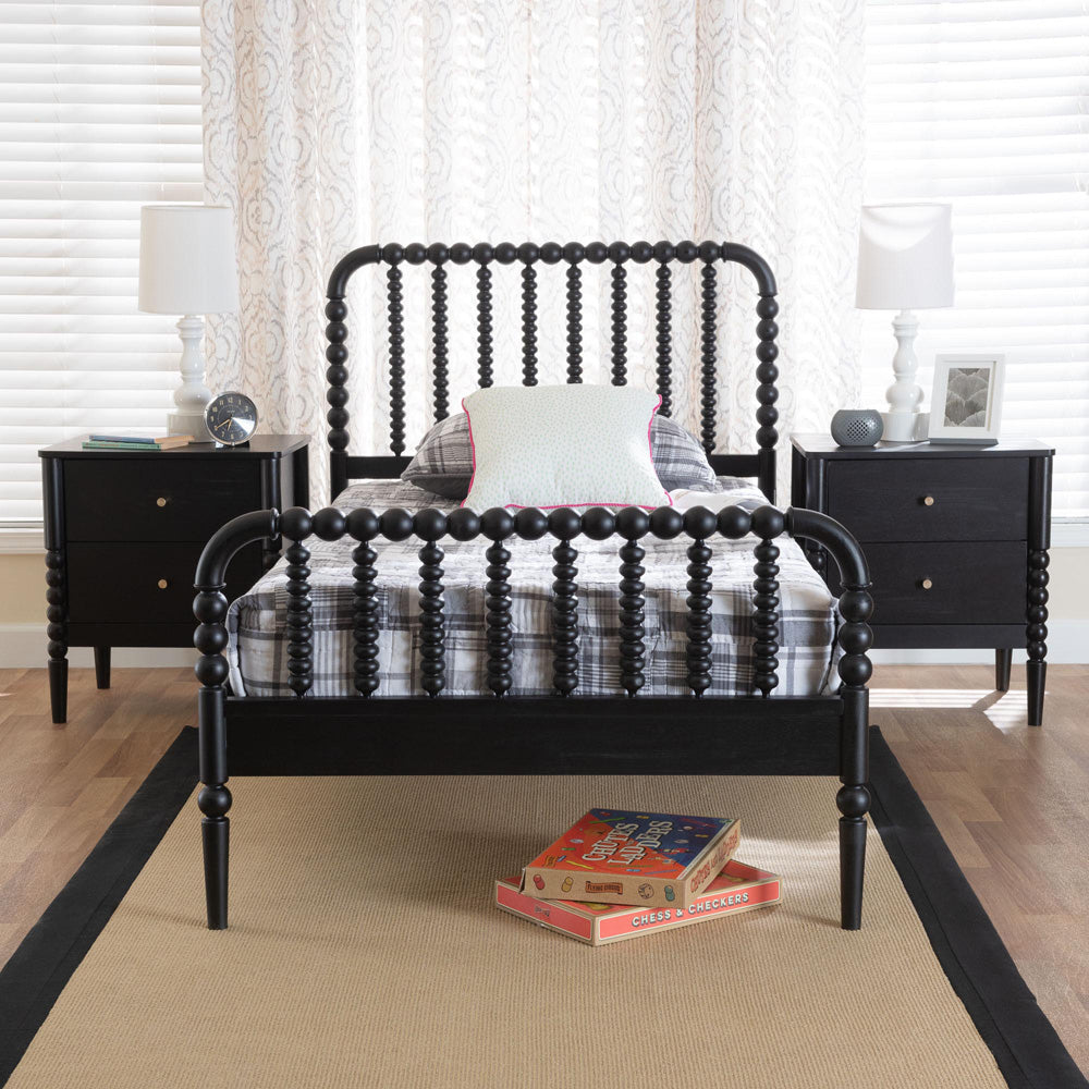 Baxton Studio - Lucera Full Bedroom Set in Black - MG0110-4-Black-Full 3PC Bedroom Set view 11