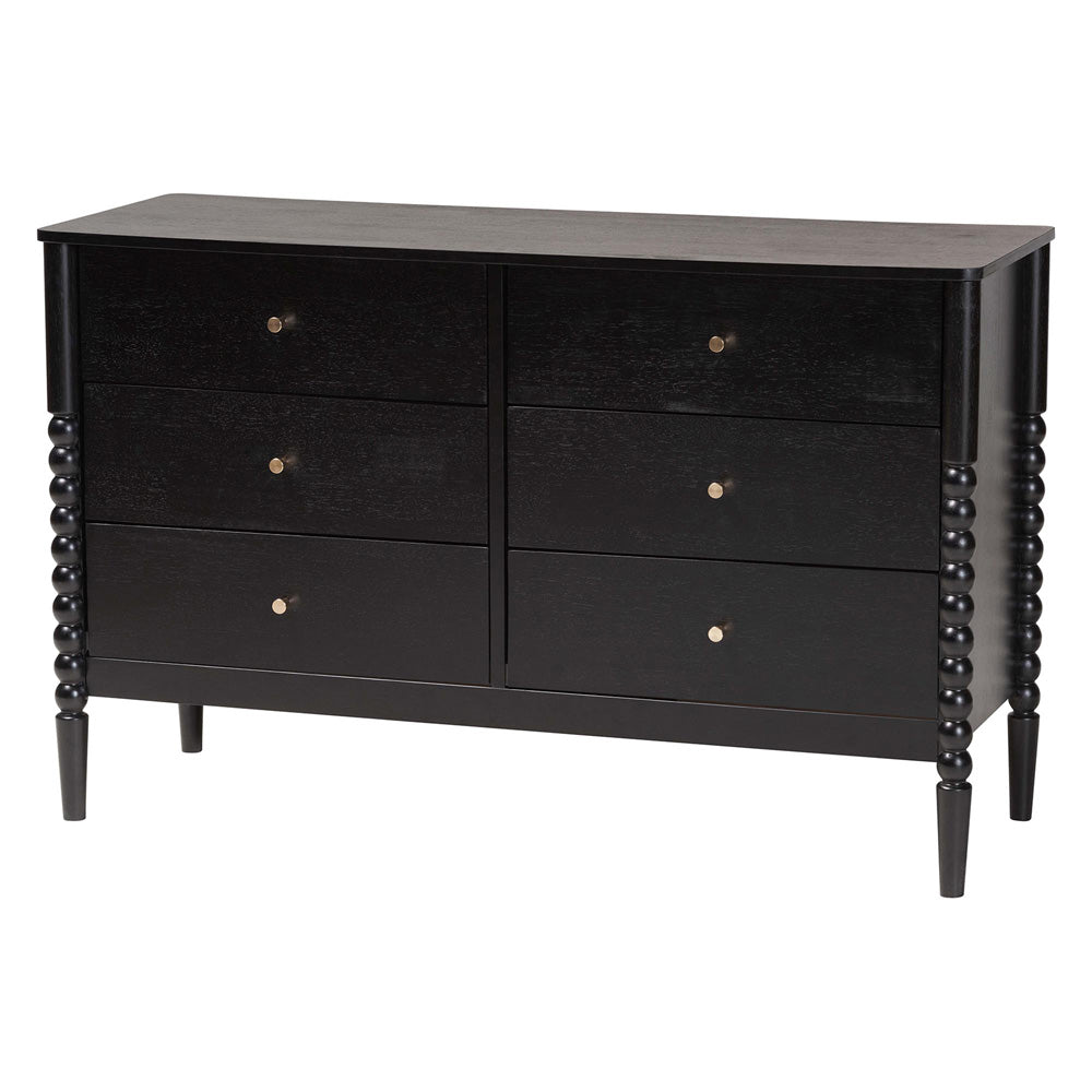 Baxton Studio - Lucera Full Bedroom Set in Black - MG0110-4-Black-Full 4PC Bedroom Set view 5
