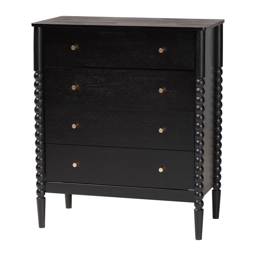 Baxton Studio - Lucera Full Bedroom Set in Black - MG0110-4-Black-Full 5PC Bedroom Set view 5