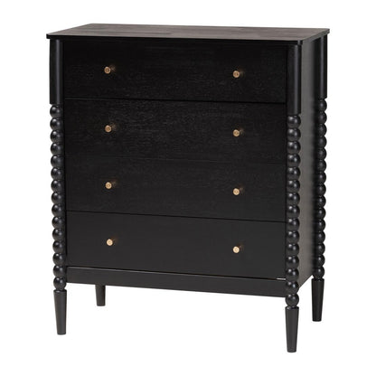 Baxton Studio - Lucera Full Bedroom Set in Black - MG0110-4-Black-Full 5PC Bedroom Set view 5