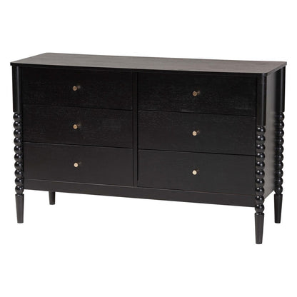 Baxton Studio - Lucera Full Bedroom Set in Black - MG0110-4-Black-Full 5PC Bedroom Set view 6