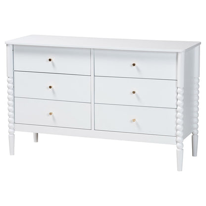 Baxton Studio - Lucera Full Bedroom Set in White - MG0110-4-White-Full 5PC Bedroom Set view 6