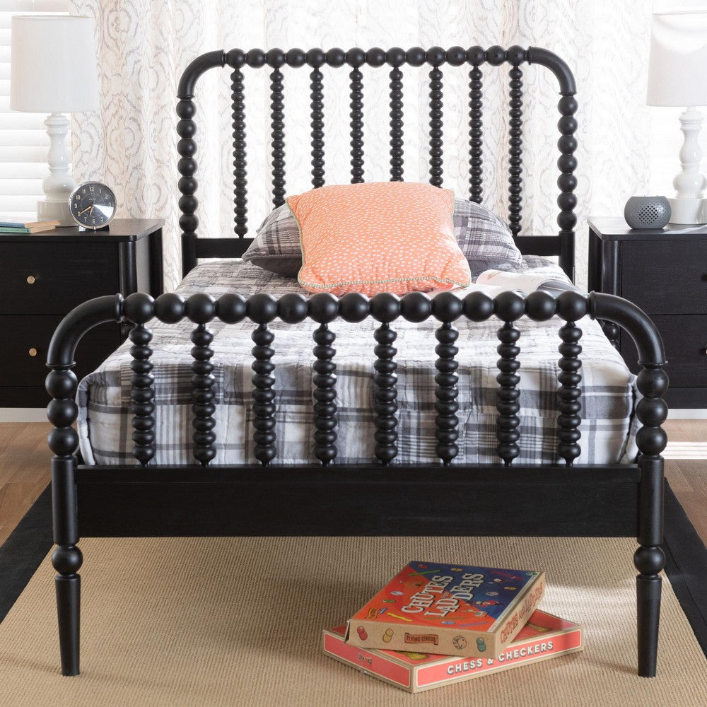 Baxton Studio - Lucera Full Size Bed in Black - MG0110-4-Black-Full view 7