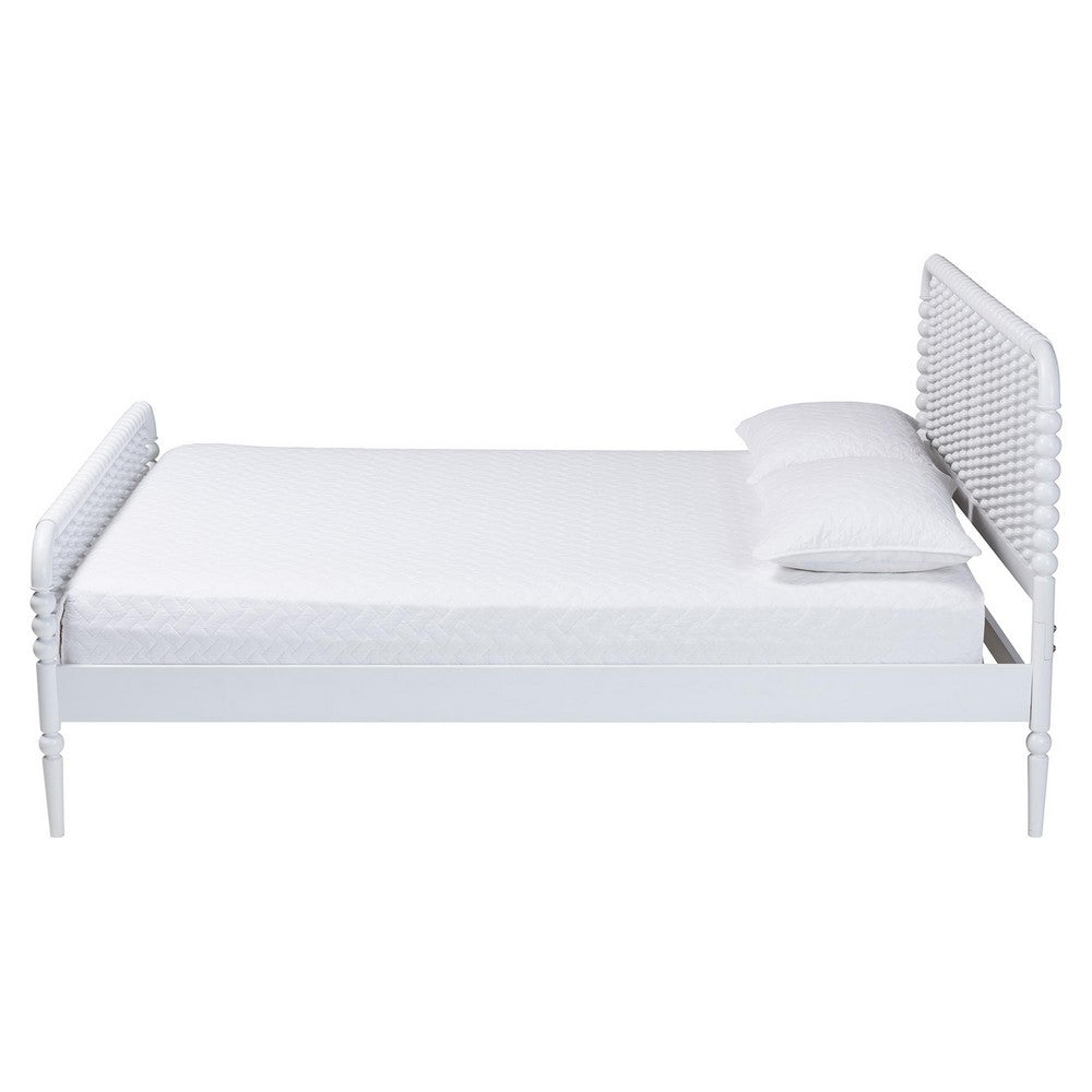 Baxton Studio - Lucera Full Size Bed in White - MG0110-4-White-Full view 2