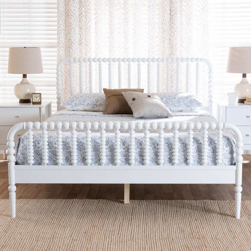 Baxton Studio - Lucera Full Size Bed in White - MG0110-4-White-Full view 8