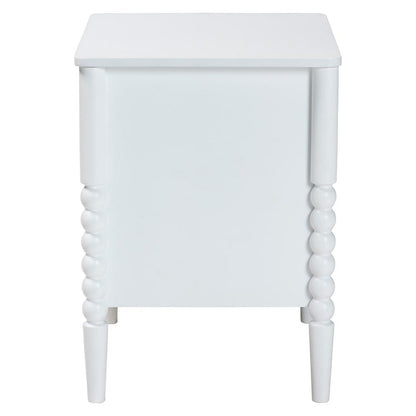 Baxton Studio - Lucera Nightstand in White - MG9011-White-2DW-NS view 4