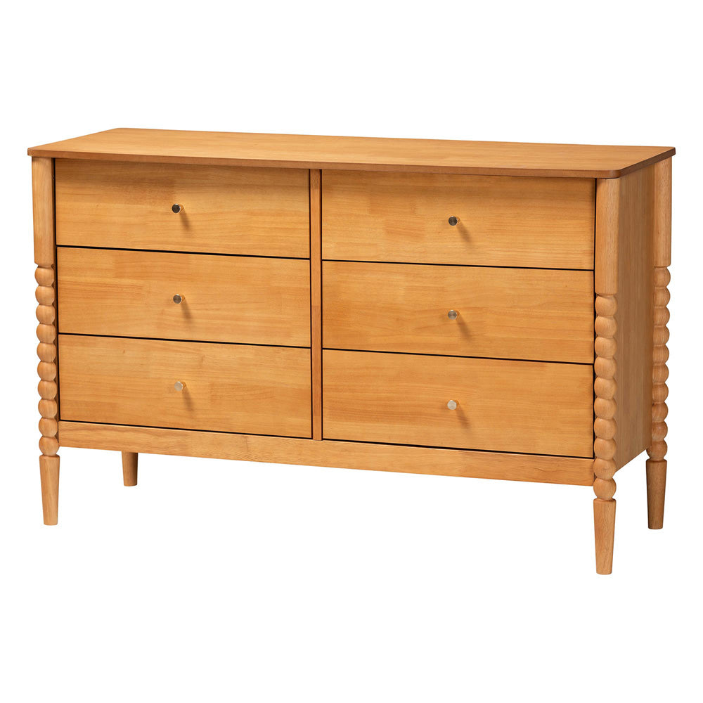 Baxton Studio - Lucera Queen Bedroom Set in Oak Brown - MG0110-4-NT Oak-Queen 5PC Bedroom Set view 6