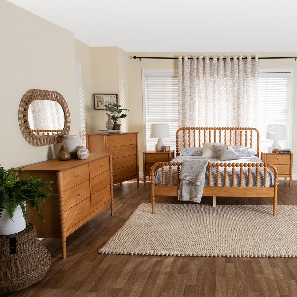 Baxton Studio - Lucera Queen Bedroom Set in Oak Brown - MG0110-4-NT Oak-Queen 5PC Bedroom Set view 11