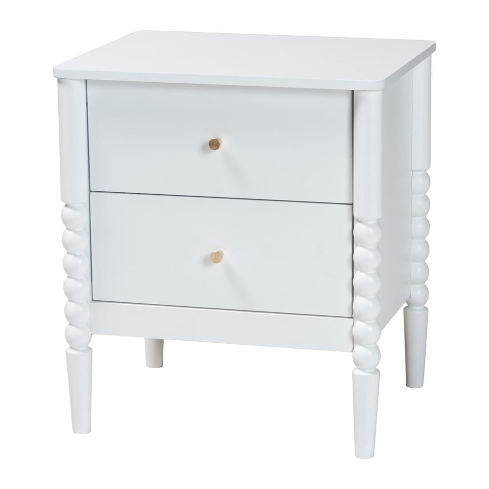 Baxton Studio - Lucera Queen Bedroom Set in White - MG0110-4-White-Queen 3PC Bedroom Set view 4