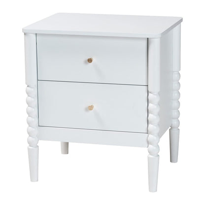 Baxton Studio - Lucera Queen Bedroom Set in White - MG0110-4-White-Queen 3PC Bedroom Set view 4