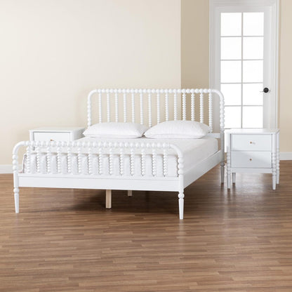 Baxton Studio - Lucera Queen Bedroom Set in White - MG0110-4-White-Queen 3PC Bedroom Set view 10