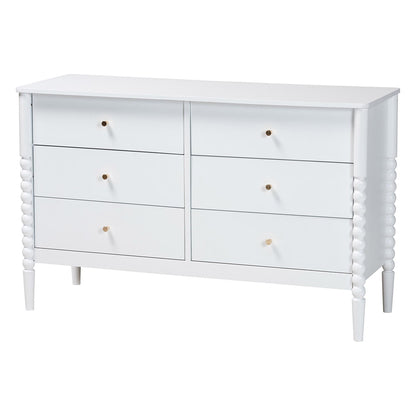 Baxton Studio - Lucera Queen Bedroom Set in White - MG0110-4-White-Queen 4PC Bedroom Set view 5