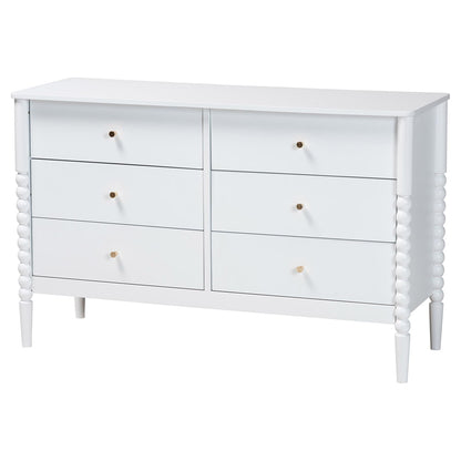 Baxton Studio - Lucera Queen Bedroom Set in White - MG0110-4-White-Queen 5PC Bedroom Set view 6