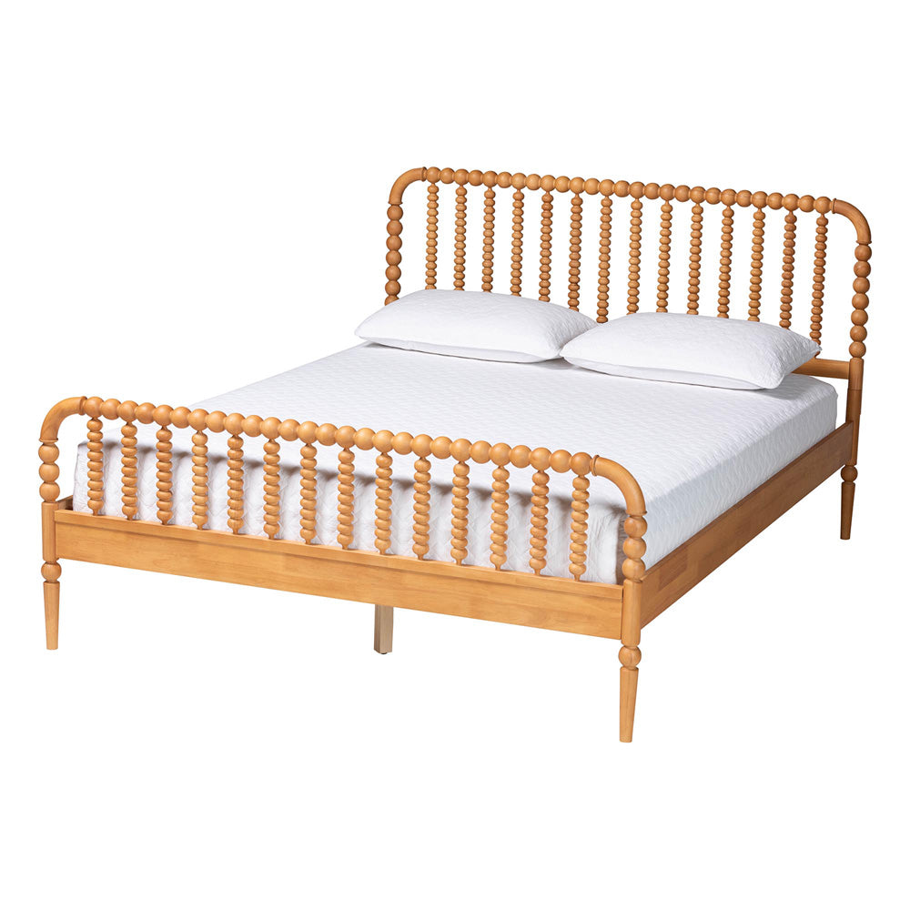 Baxton Studio - Lucera Queen Size Bed in Oak Brown - MG0110-4-NT Oak-Queen view 1