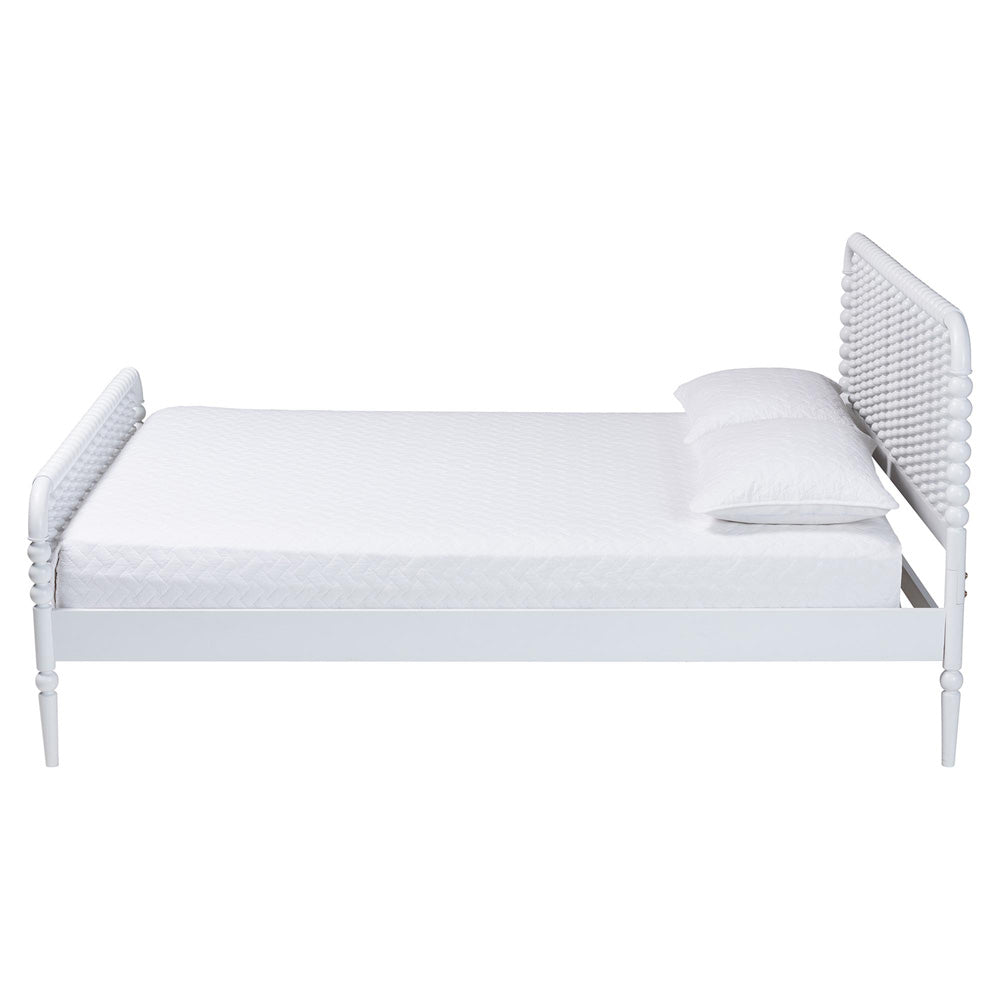 Baxton Studio - Lucera Queen Size Bed in White - MG0110-4-White-Queen view 2