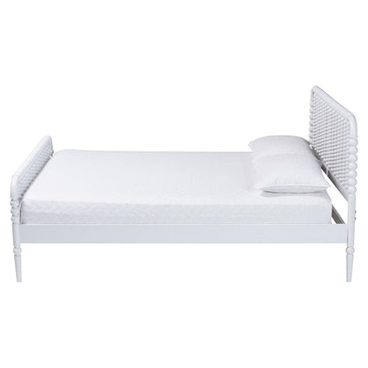 Baxton Studio - Lucera Queen Size Bed in White - MG0110-4-White-Queen view 2