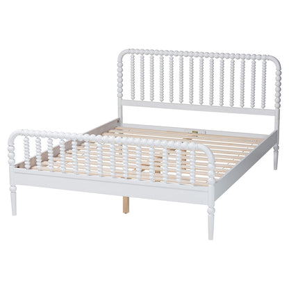 Baxton Studio - Lucera Queen Size Bed in White - MG0110-4-White-Queen view 3