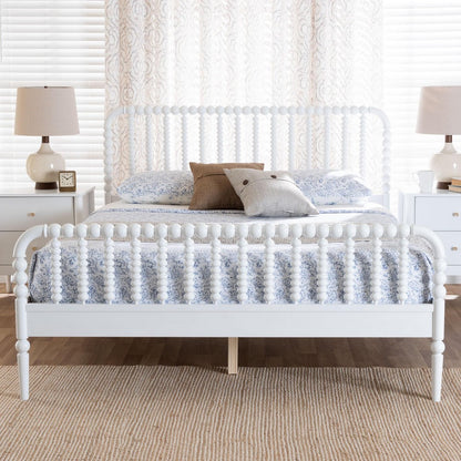 Baxton Studio - Lucera Queen Size Bed in White - MG0110-4-White-Queen view 7
