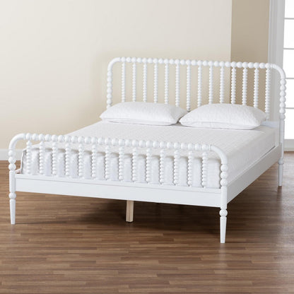 Baxton Studio - Lucera Queen Size Bed in White - MG0110-4-White-Queen view 8