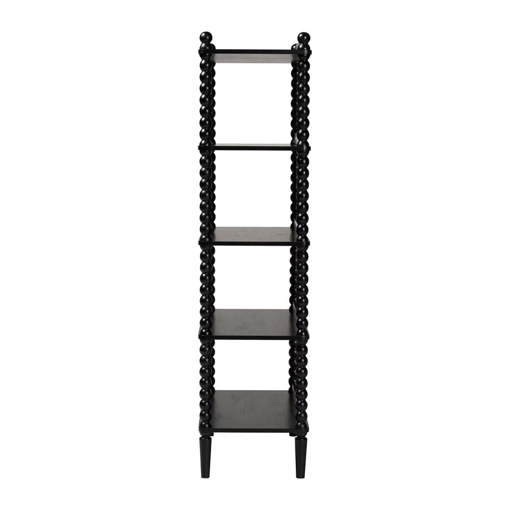 Baxton Studio - Lucera Shelving Unit in Black - MG9011-Black-Display Shelf view 3