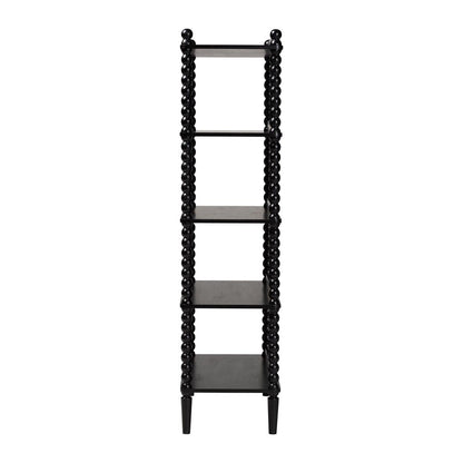 Baxton Studio - Lucera Shelving Unit in Black - MG9011-Black-Display Shelf view 3