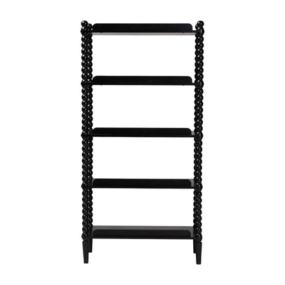 Baxton Studio - Lucera Shelving Unit in Black - MG9011-Black-Display Shelf view 4