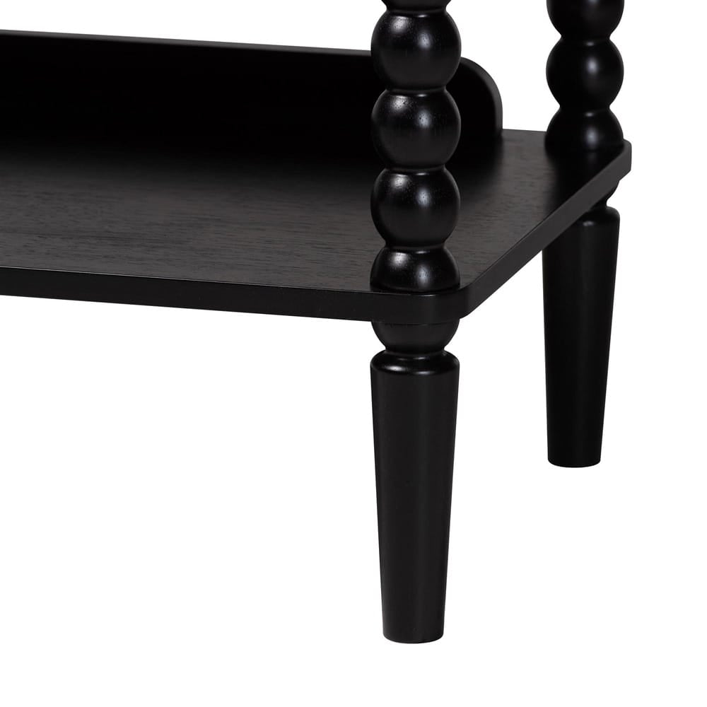 Baxton Studio - Lucera Shelving Unit in Black - MG9011-Black-Display Shelf view 6