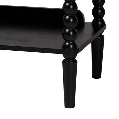 Baxton Studio - Lucera Shelving Unit in Black - MG9011-Black-Display Shelf view 6