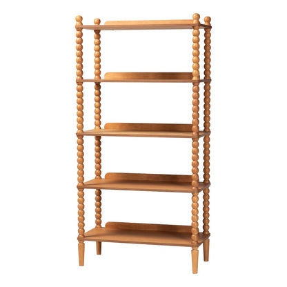 Baxton Studio - Lucera Shelving Unit in Oak Brown - MG9011-NT Oak-Display Shelf view 1