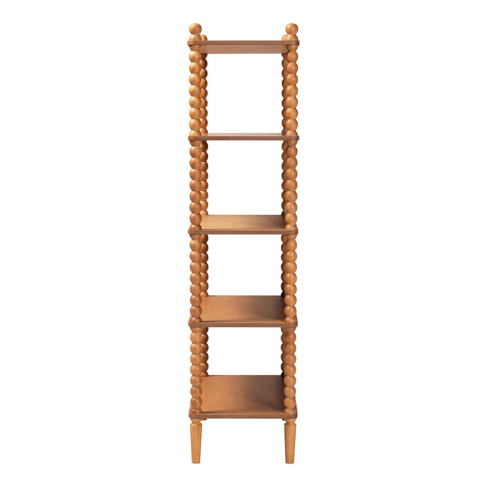 Baxton Studio - Lucera Shelving Unit in Oak Brown - MG9011-NT Oak-Display Shelf view 3